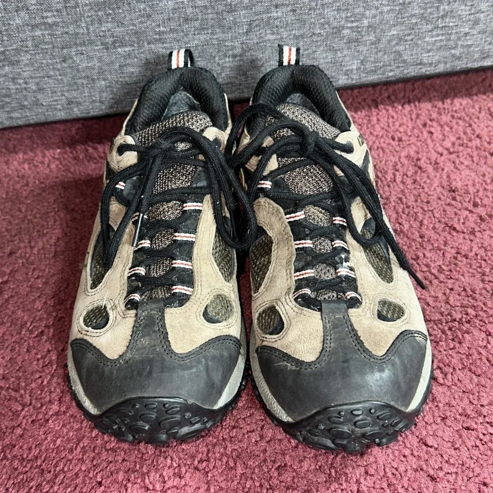 Merrell Gore-Tex XCR Low Gunsmoke Vibram Trail Hiking Shoes Men's 8.5 Brown